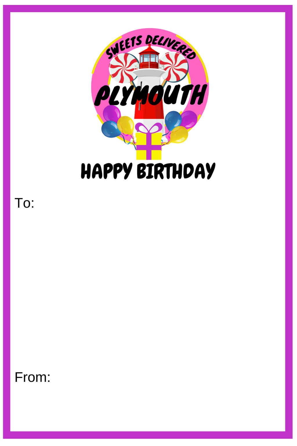HAPPY BIRTHDAY Sticker and A6 Message Card Combo (Add-On)