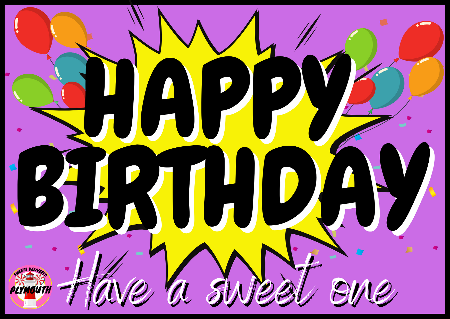 HAPPY BIRTHDAY Sticker and A6 Message Card Combo (Add-On)